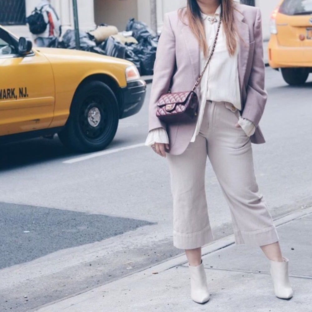 Vintage Oversized Blazer- Mauve Lavender